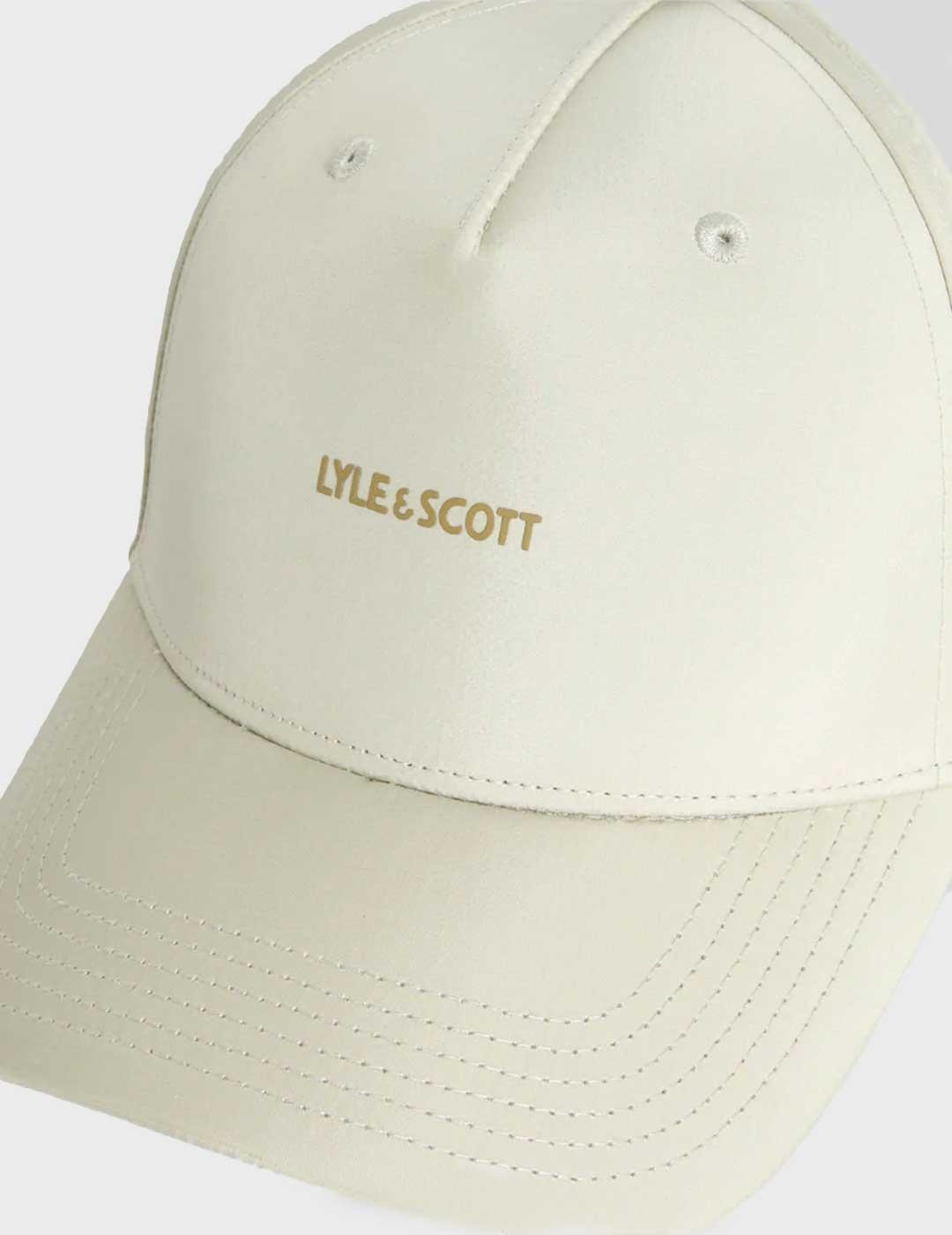 Lyle & Scott Shell Fabric gorra beige para hombre y mujer
