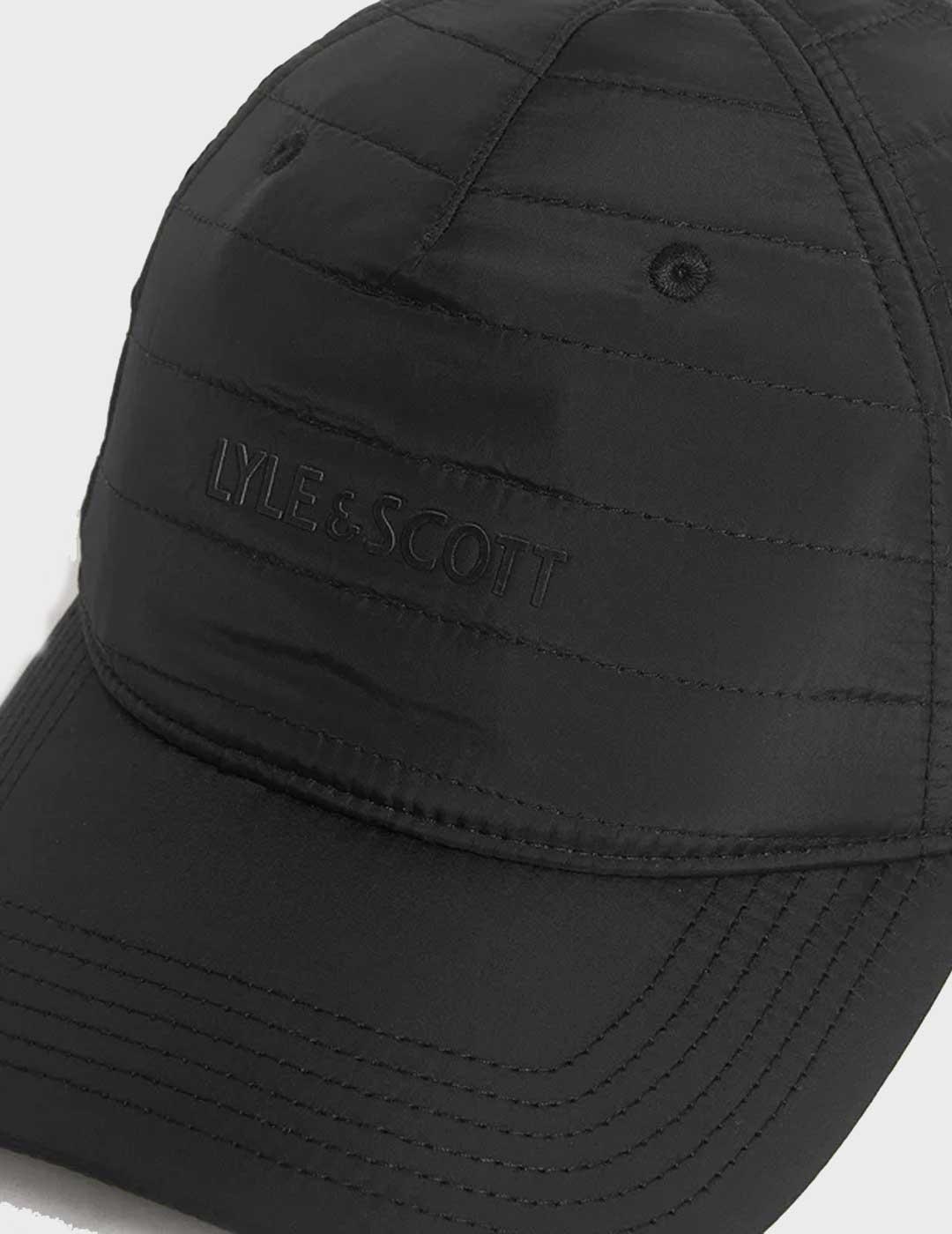 Lyle & Scott Padded gorra negra para hombre y mujer
