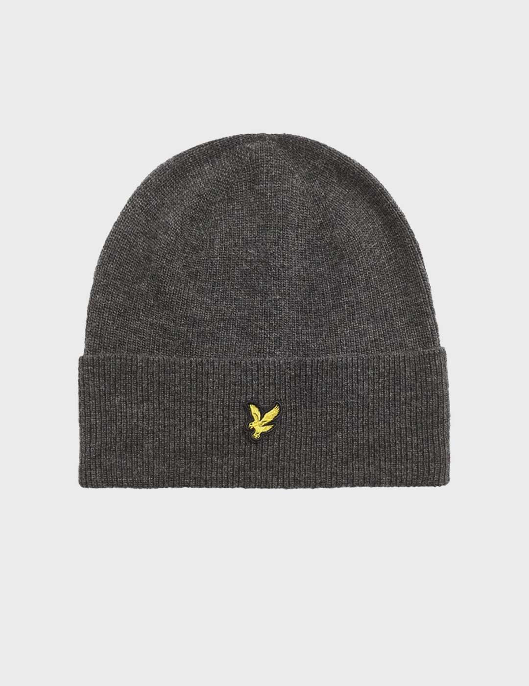 Lyle & Scott Lambswool Blend gorro azul marino para hombre