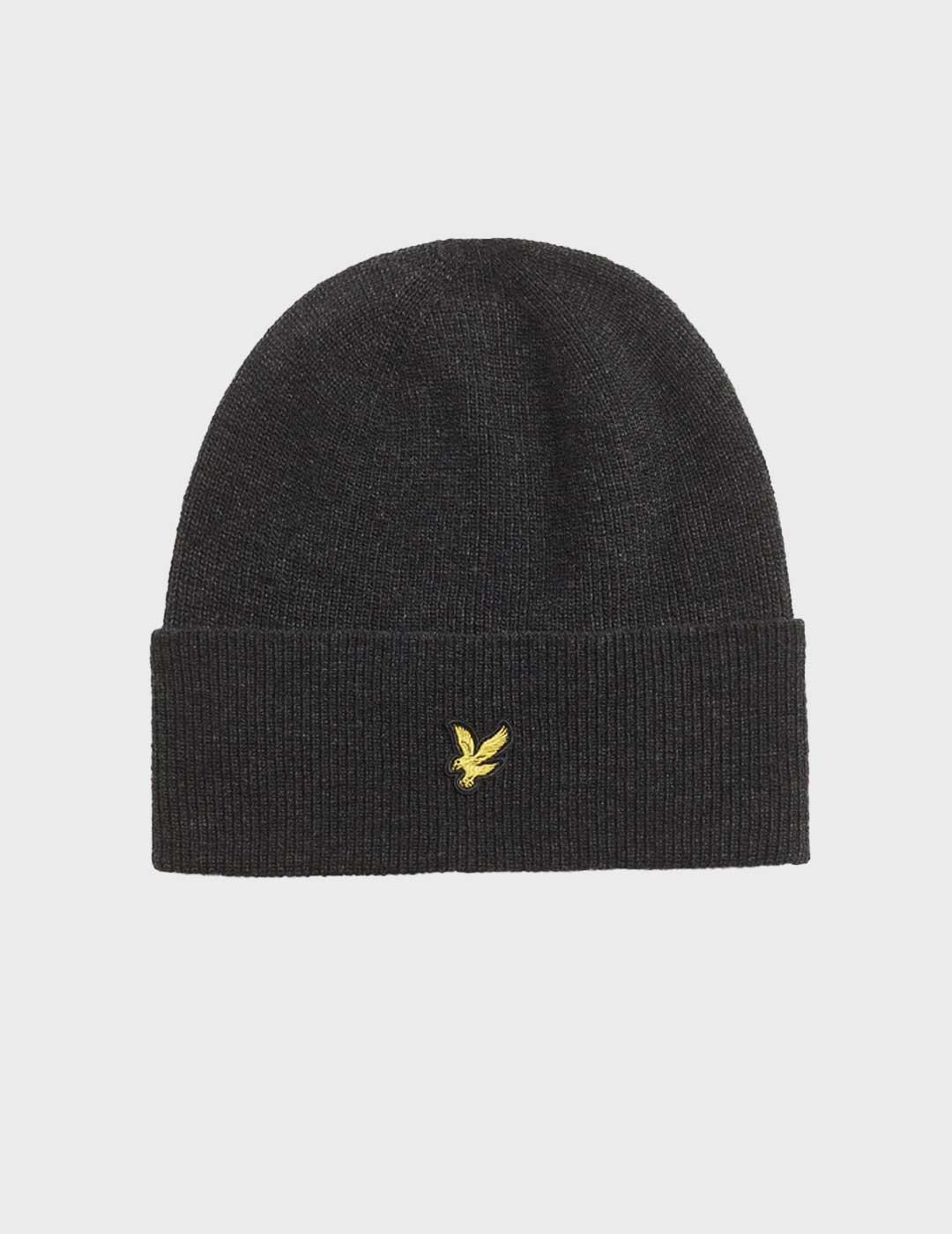 Lyle & Scott Lambswool Blend gorro azul marino para hombre