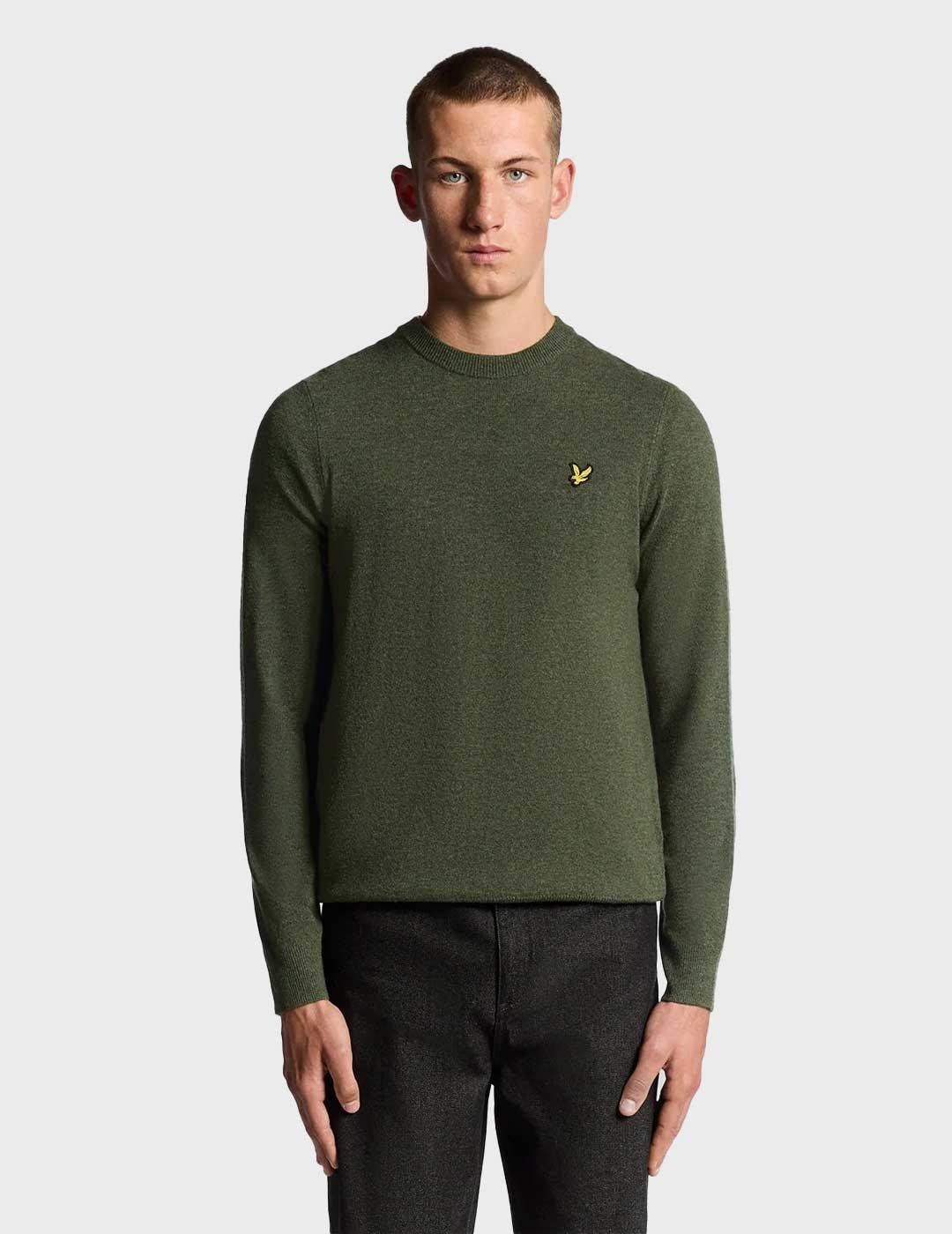 Lyle & Scott Lambswool Blend jersey azul marino para hombre