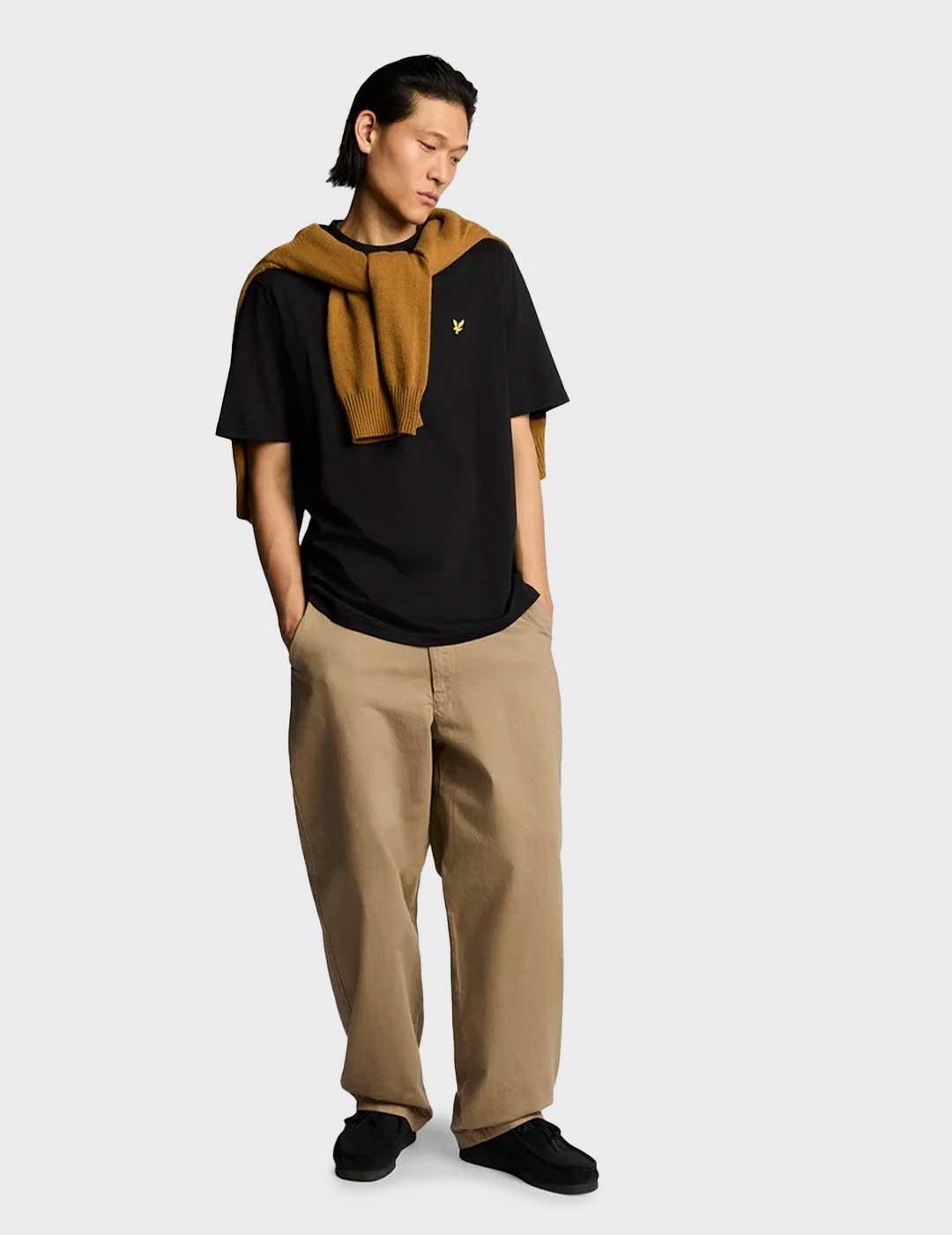 Lyle & Scott Oversize camiseta negra para hombre