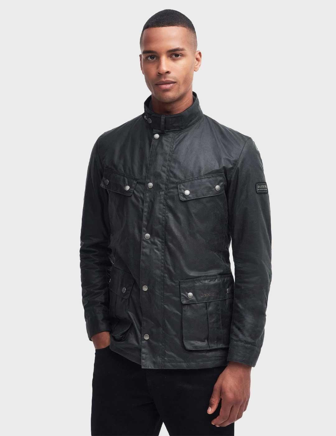 Barbour International Duke Wax chaqueta verde para hombre