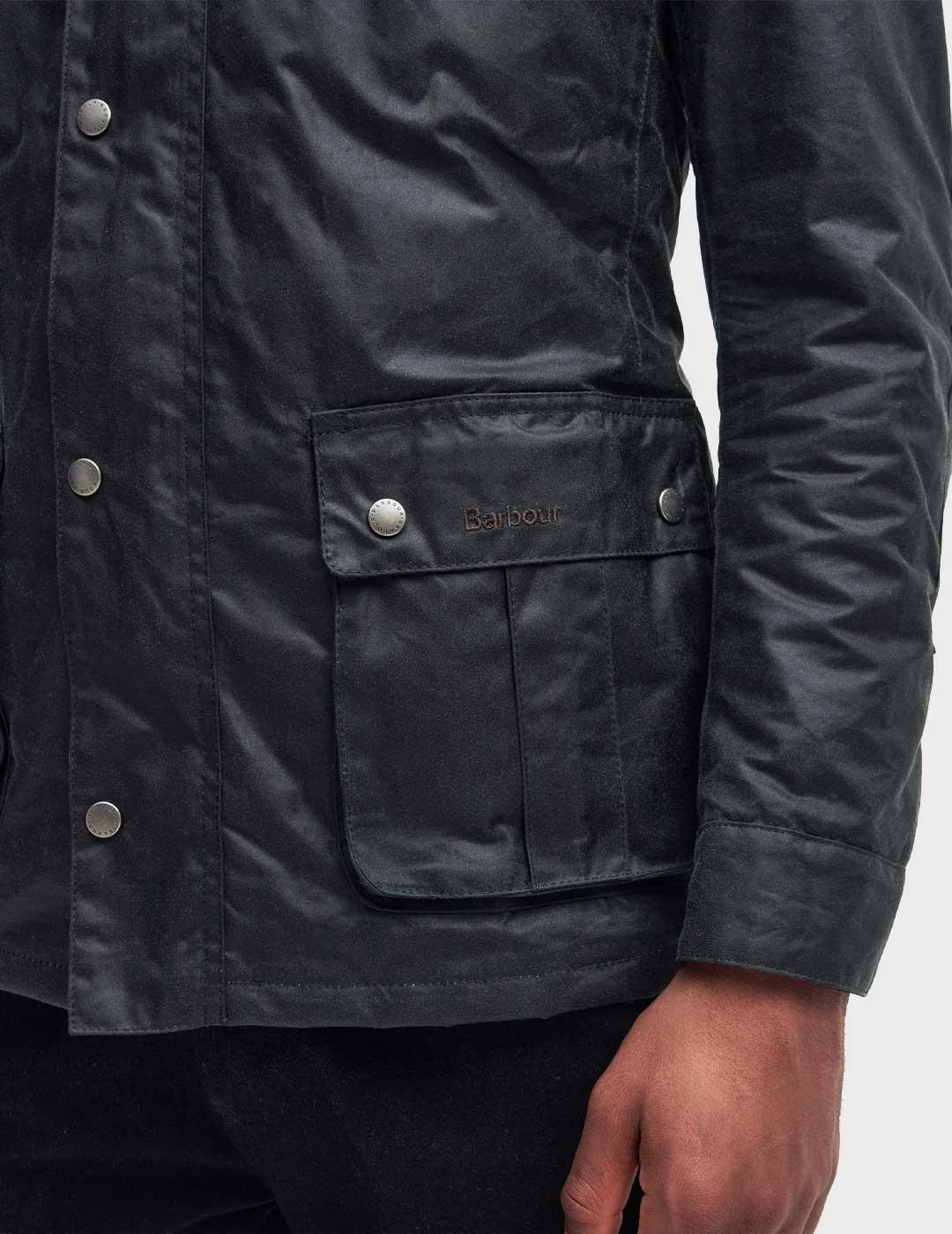 Barbour International Duke Wax chaqueta verde para hombre