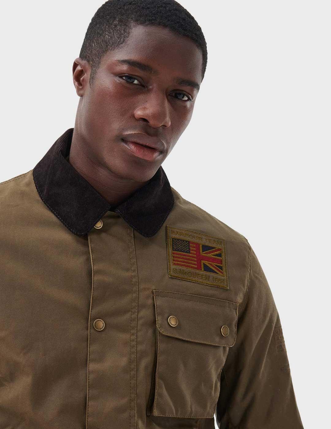 Barbour International Workers chaqueta marrón para hombre