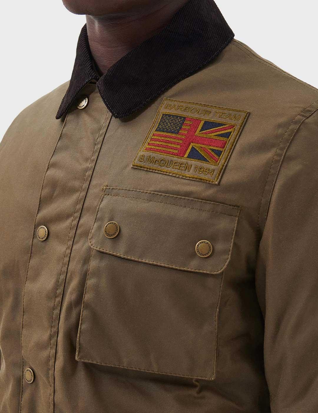 Barbour International Workers chaqueta marrón para hombre