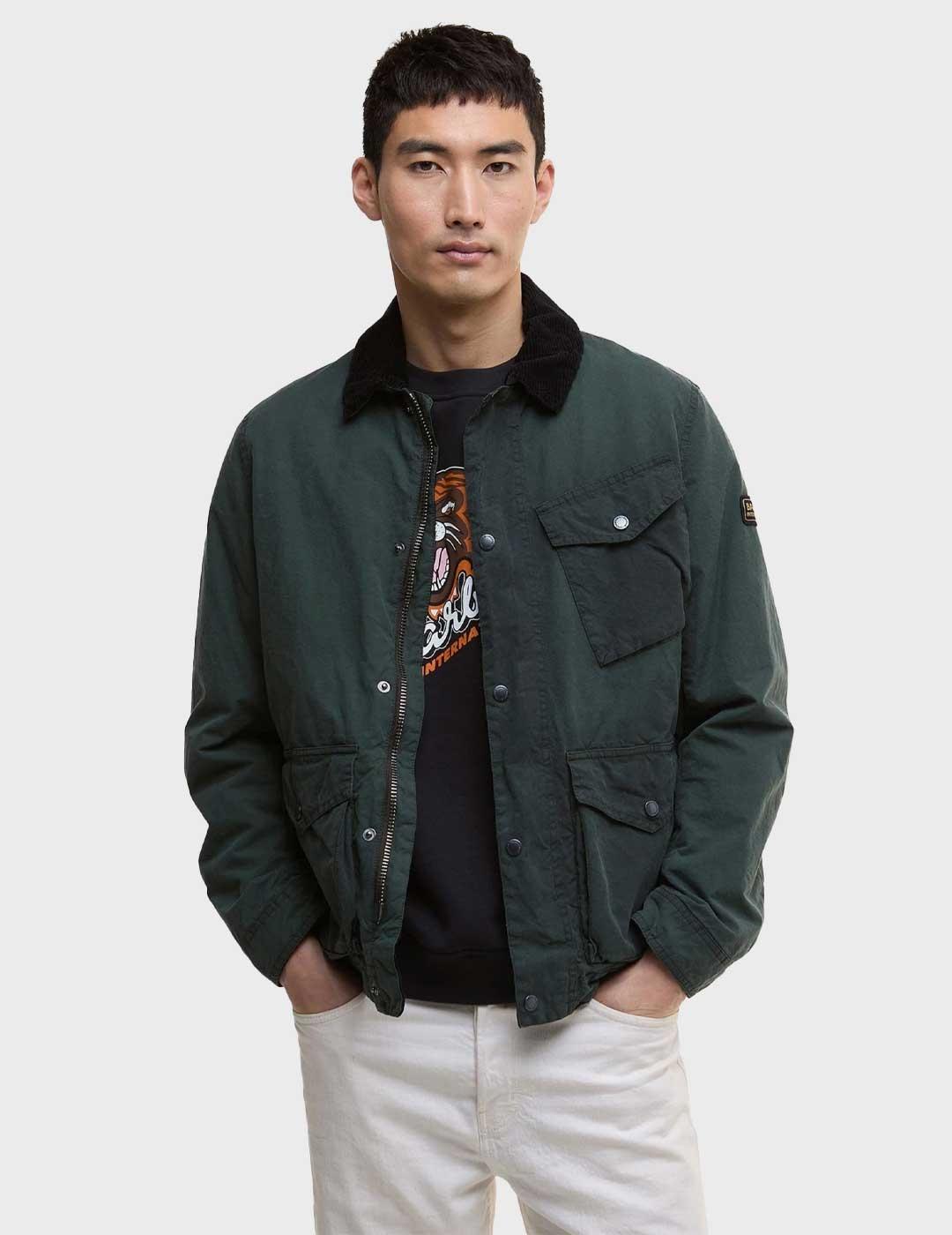 Barbour International Drifter chaqueta verde para hombre