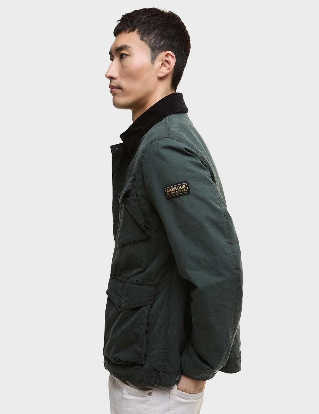 Barbour International Drifter chaqueta verde para hombre