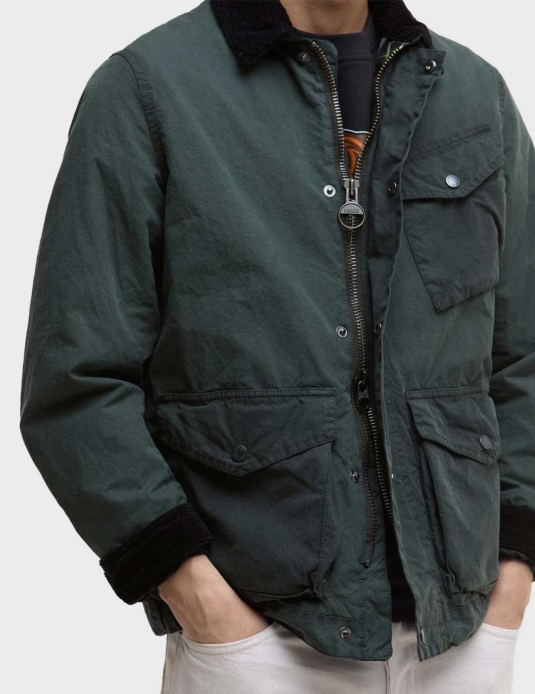 Barbour International Drifter chaqueta verde para hombre