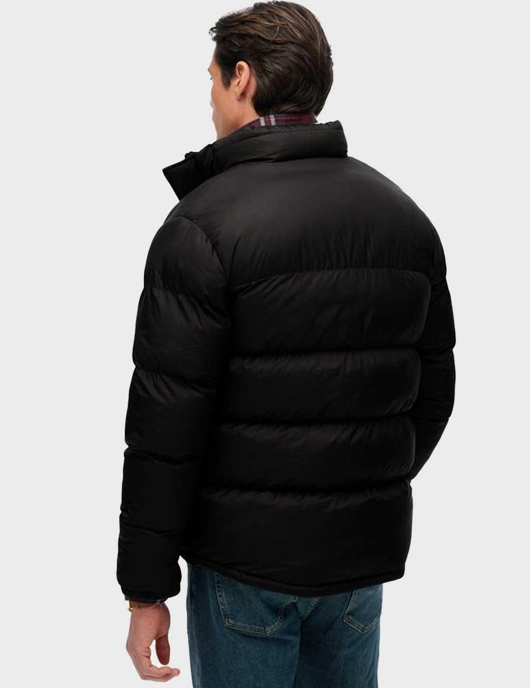 Superdry Tech Padded chaqueta negra acolchada para hombre