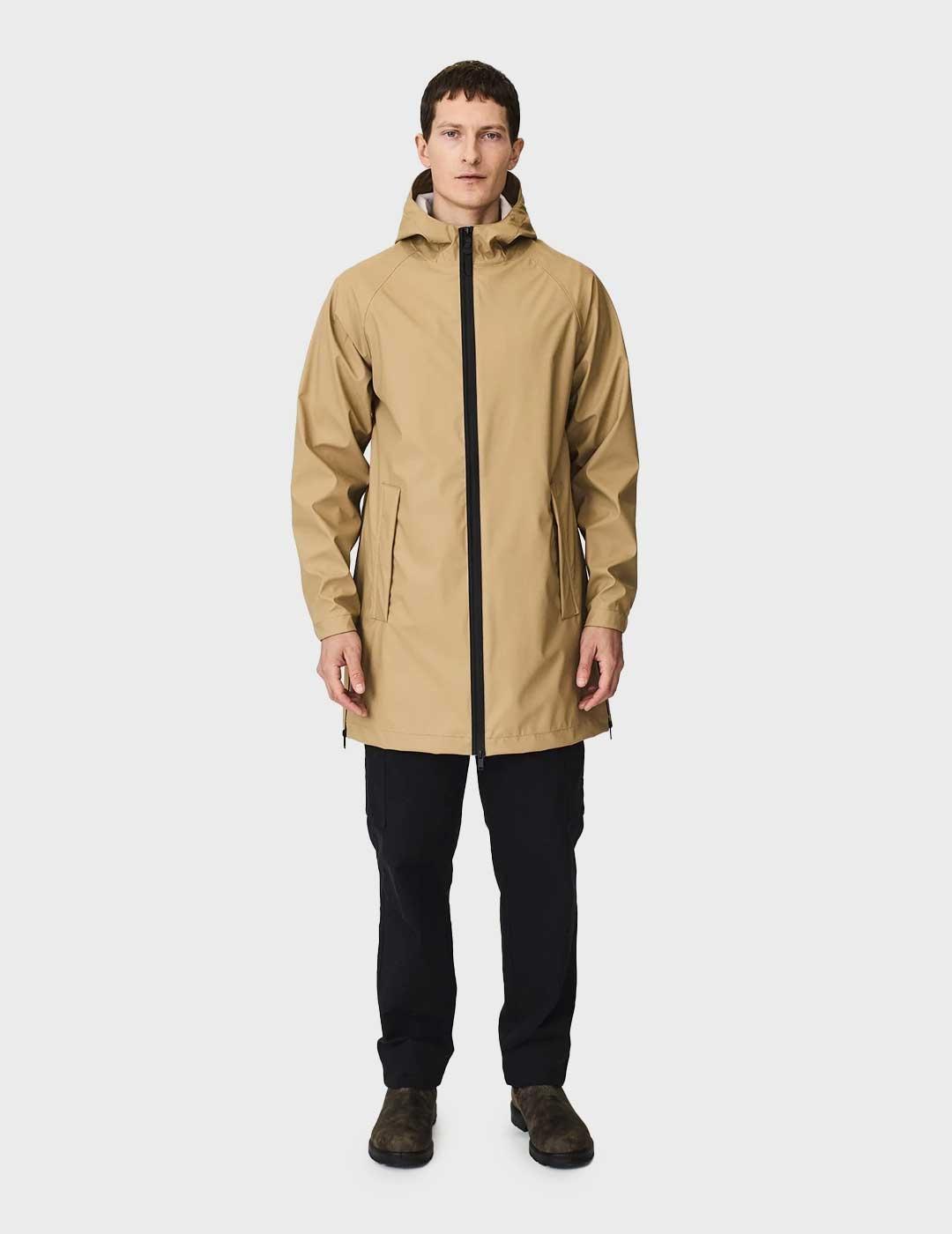 Tanta Rainwear Arashi chaqueta camel impermeable para hombre