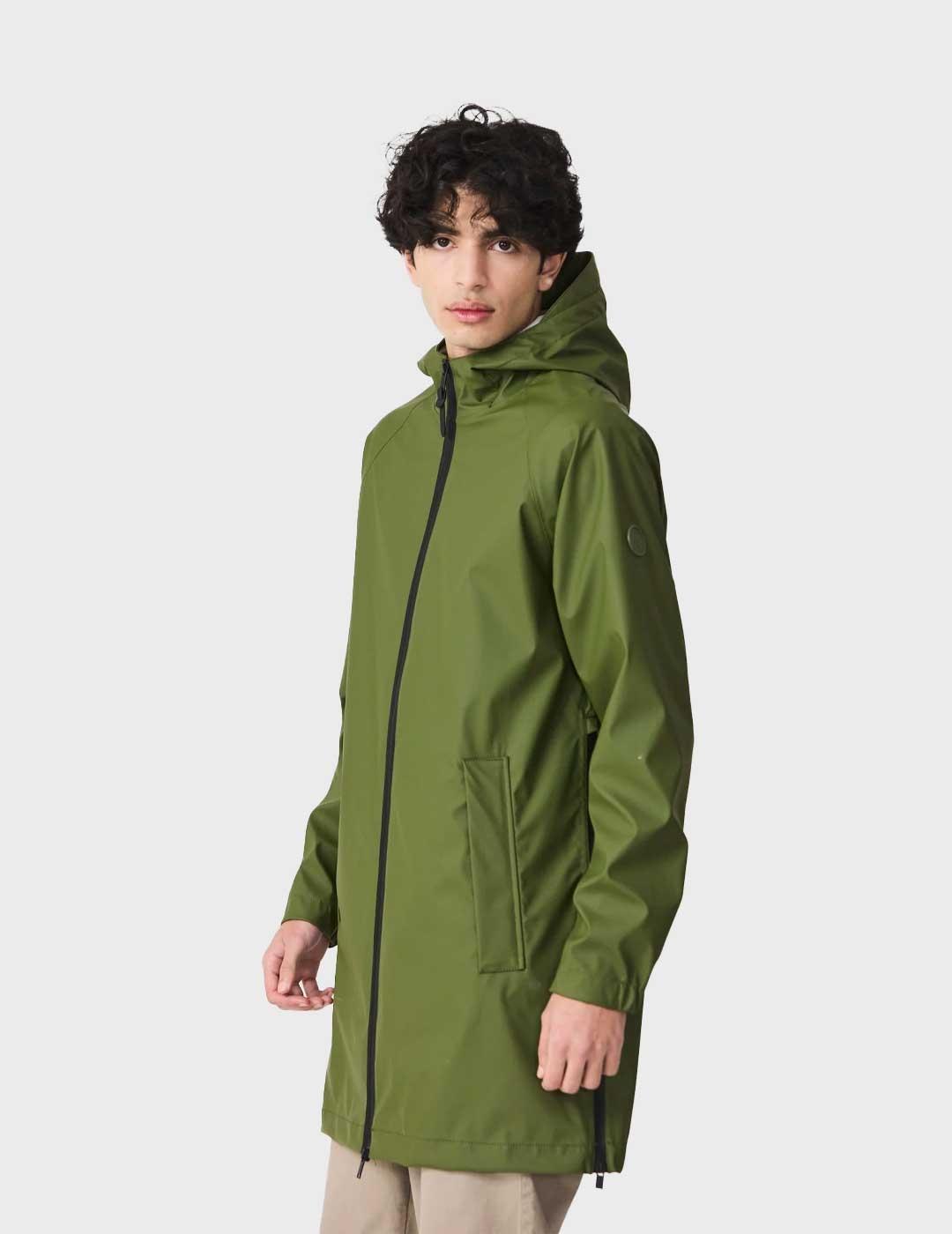 Tanta Rainwear Arashi chaqueta verde impermeable para hombre