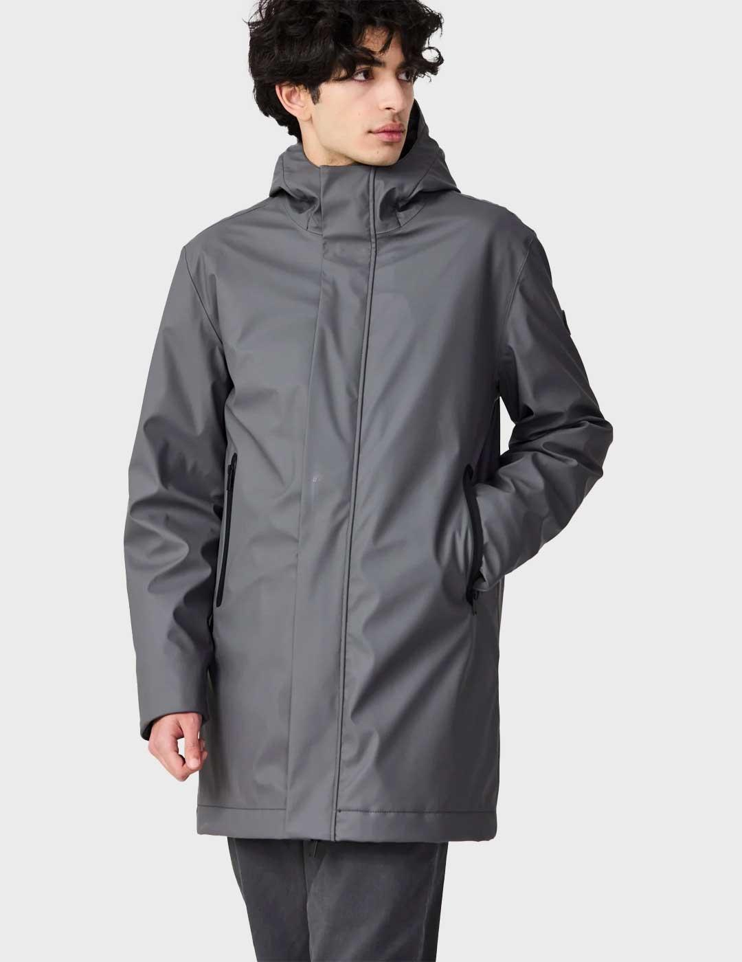 Tanta Rainwear Monetine chaqueta gris impermeable par hombre
