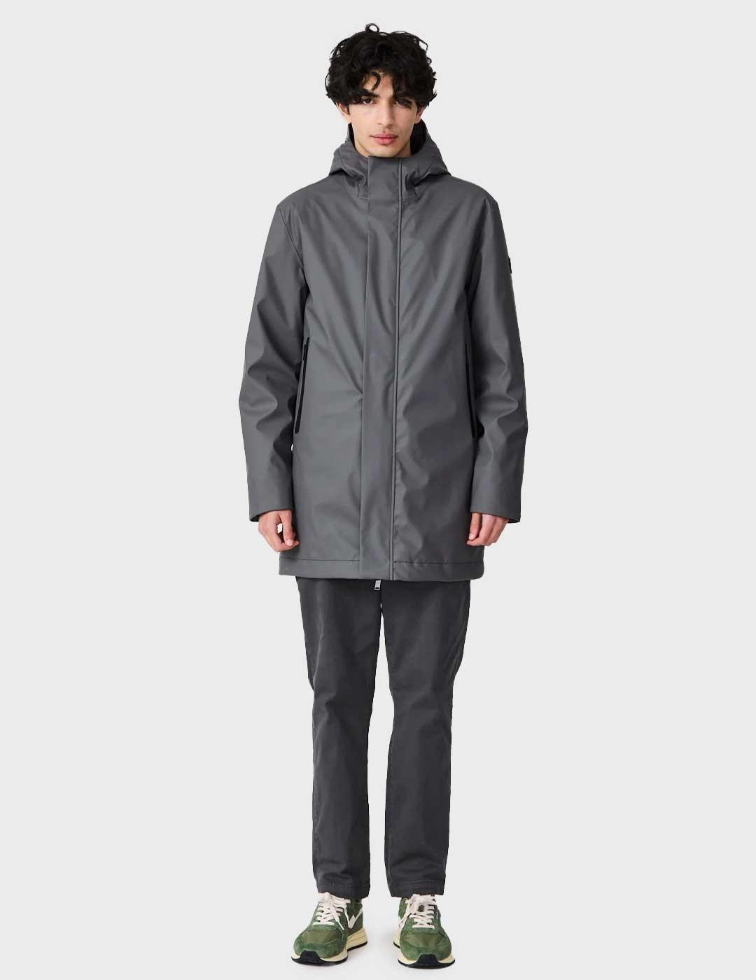 Tanta Rainwear Monetine chaqueta gris impermeable par hombre