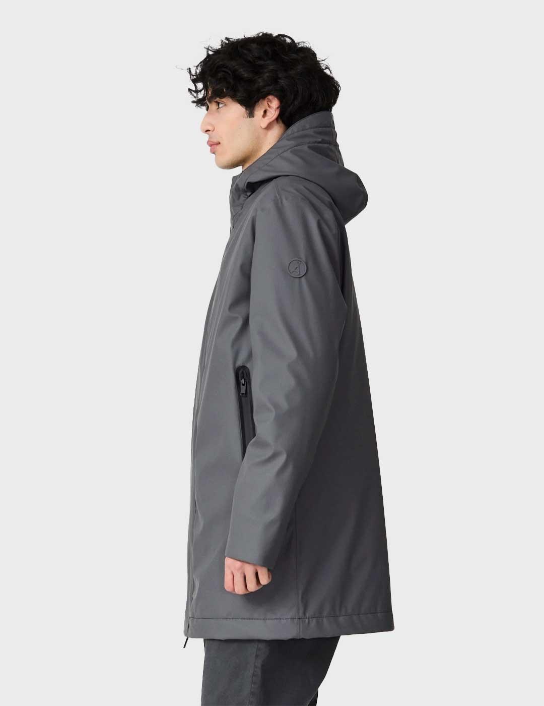 Tanta Rainwear Monetine chaqueta gris impermeable par hombre