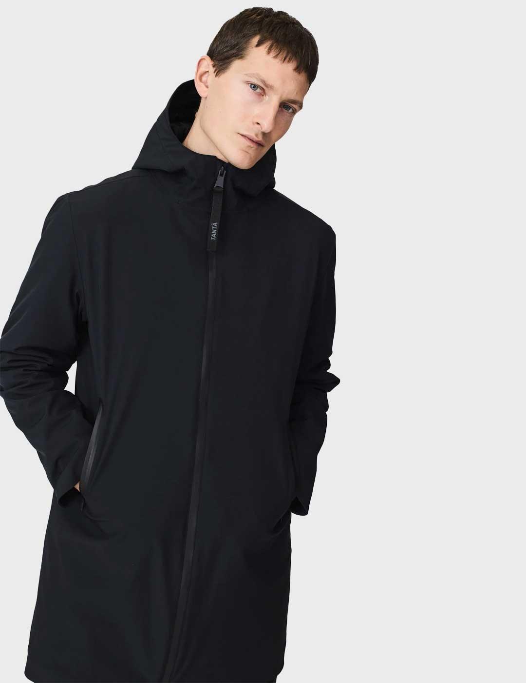 Tanta Rainwear Pogpung chaqueta negra impermeable par hombre