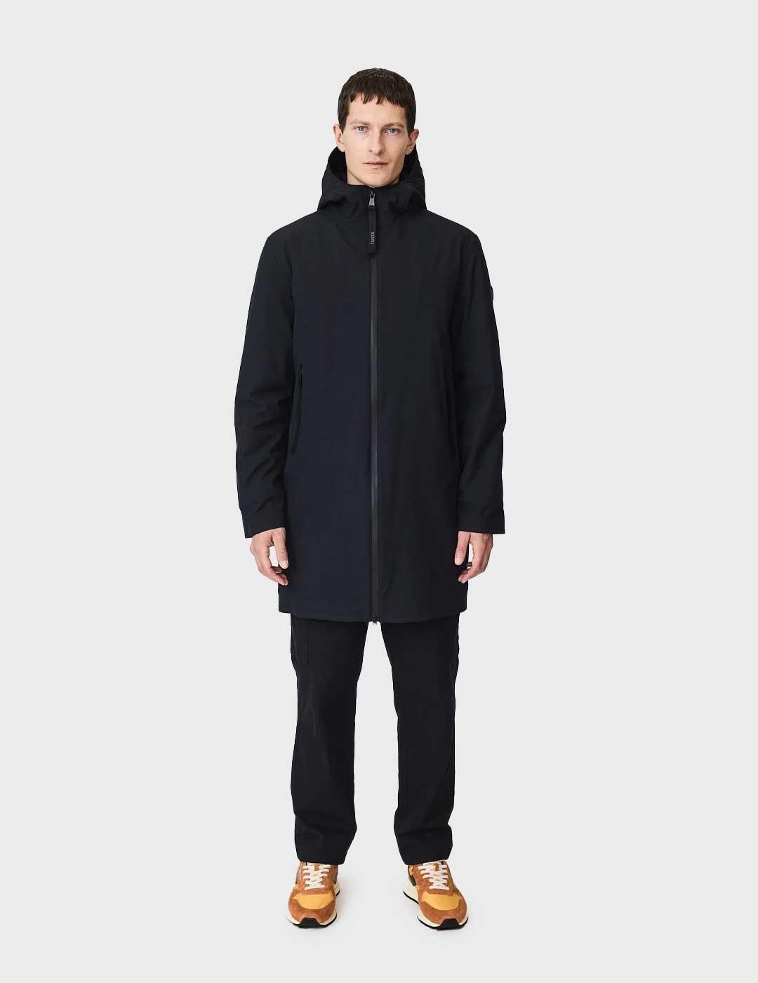 Tanta Rainwear Pogpung chaqueta negra impermeable par hombre