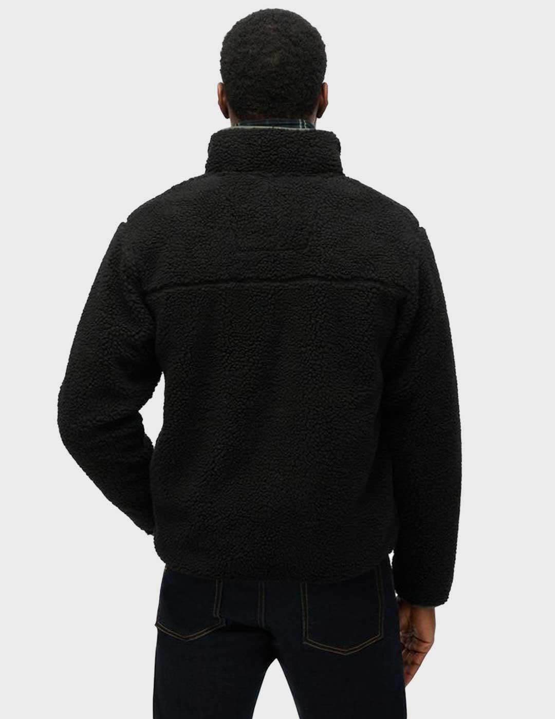 Superdry Vintage Retro polar negro para hombre