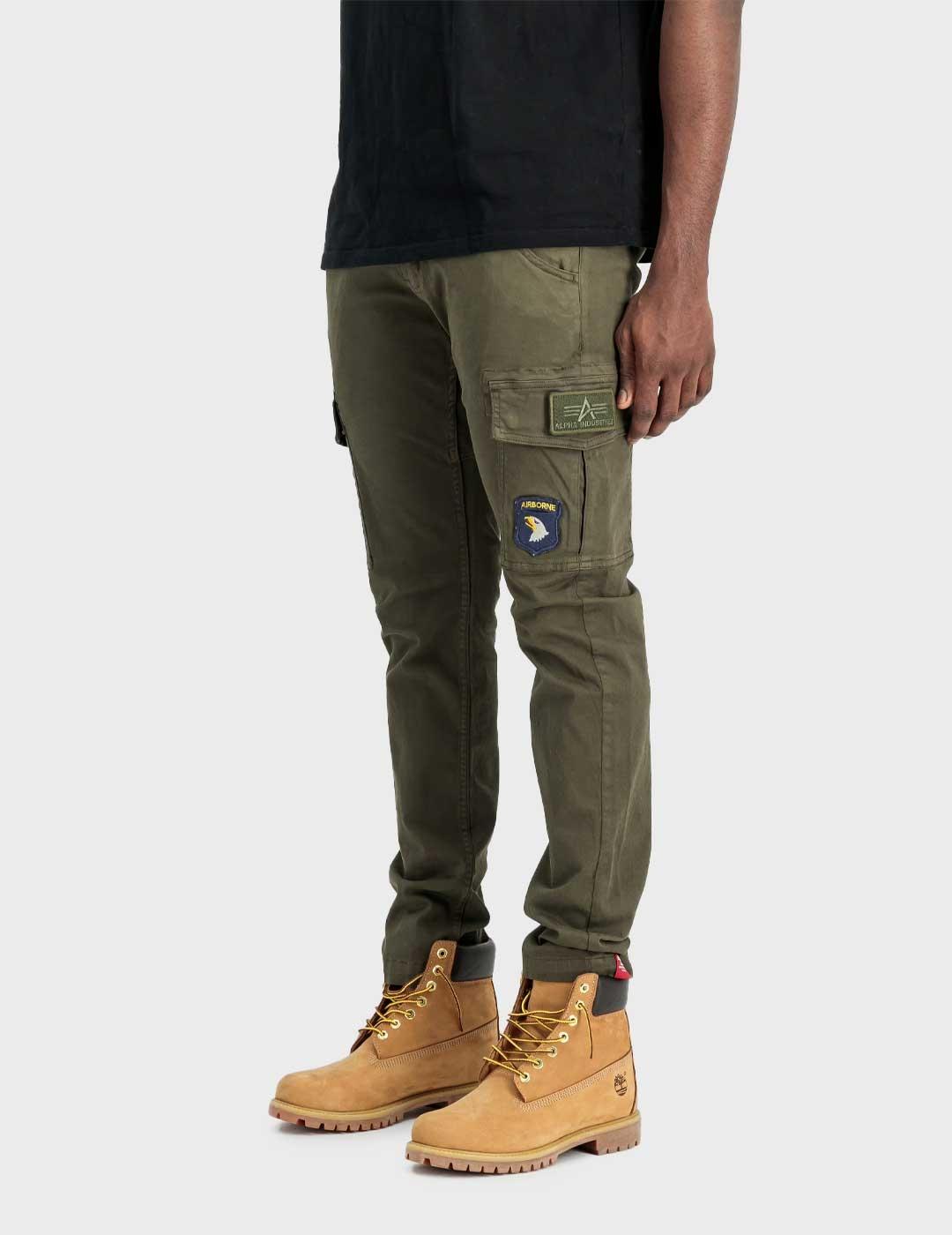 Alpha Petrol Patch pantalón verde para hombre