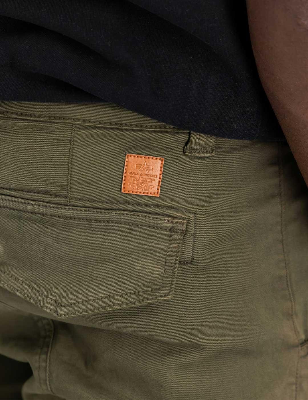 Alpha Petrol Patch pantalón verde para hombre