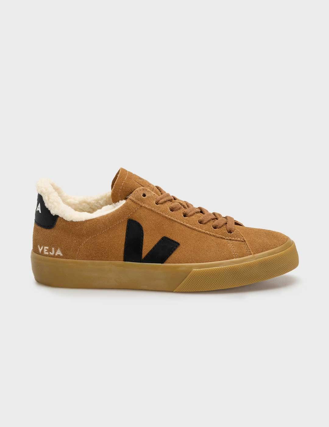 Veja Campo Winter Suede zapatilla marrón para mujer