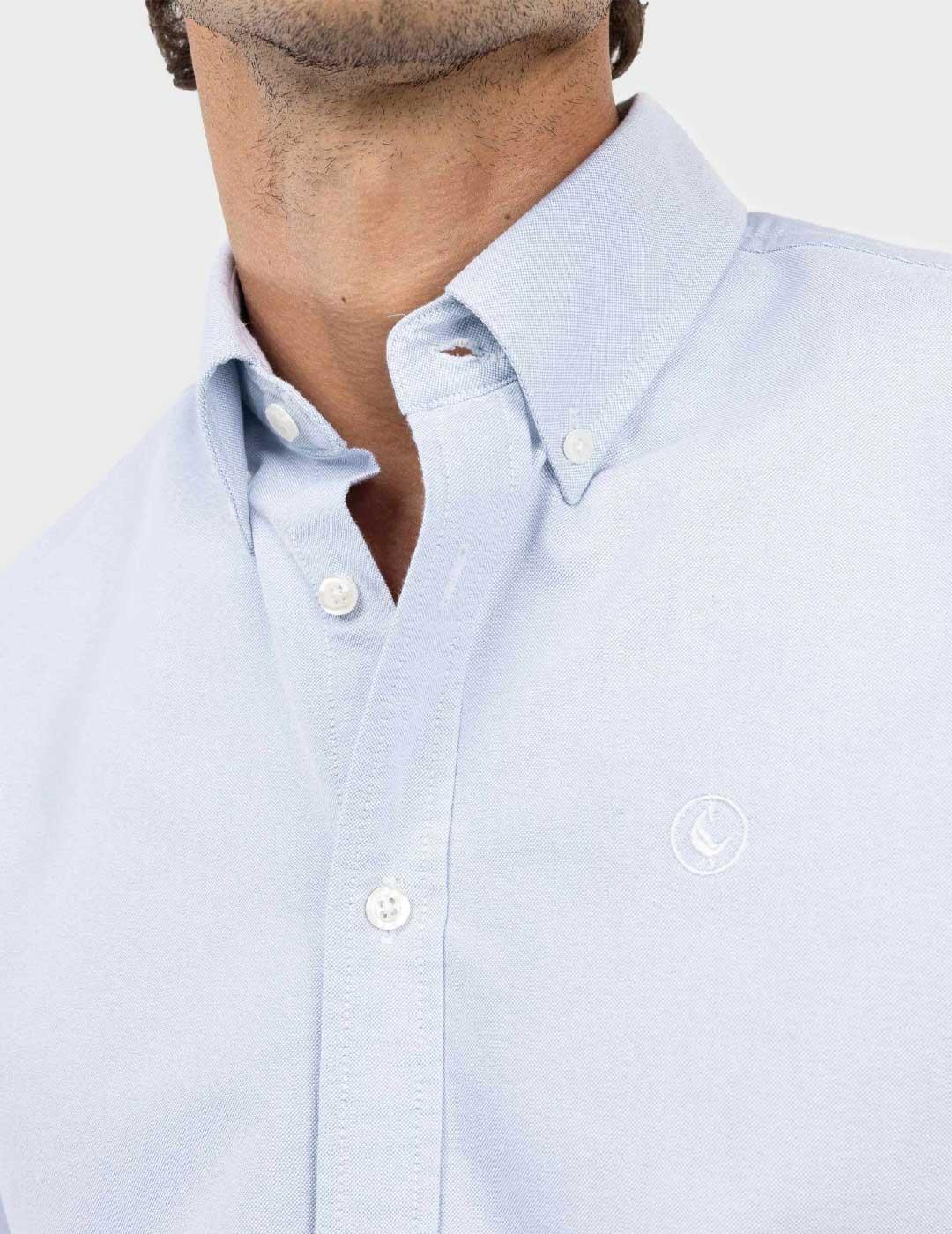 El Ganso Oxford camisa verde lisa para hombre