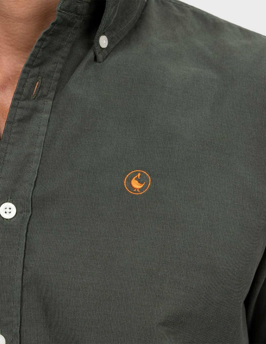 El Ganso camisa verde de pana para hombre