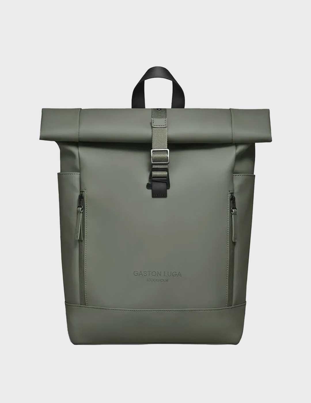 Gastón Luga mochila verde Rullen 13 para hombre y mujer