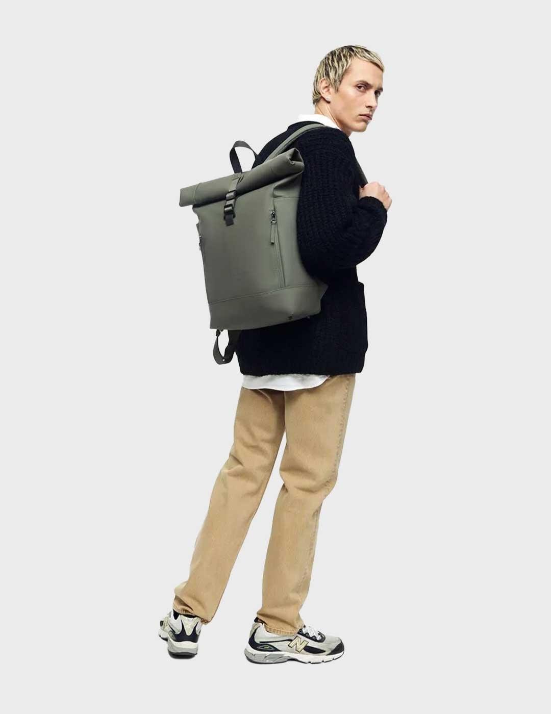 Gastón Luga mochila verde Rullen 13 para hombre y mujer