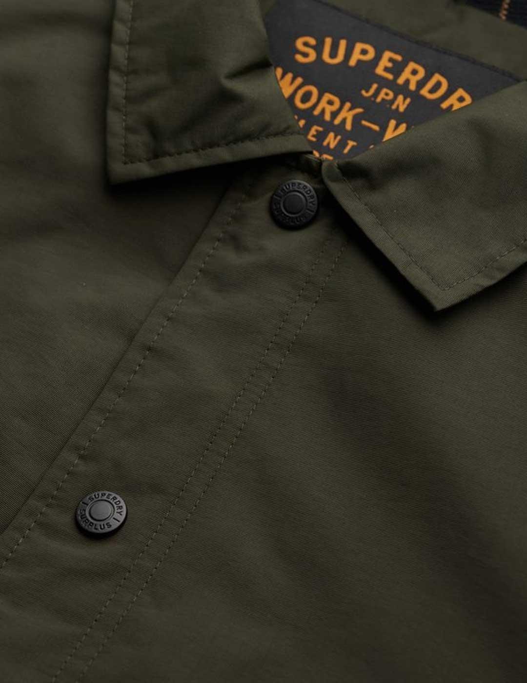 Superdry Nylon Coach chaqueta verde para hombre