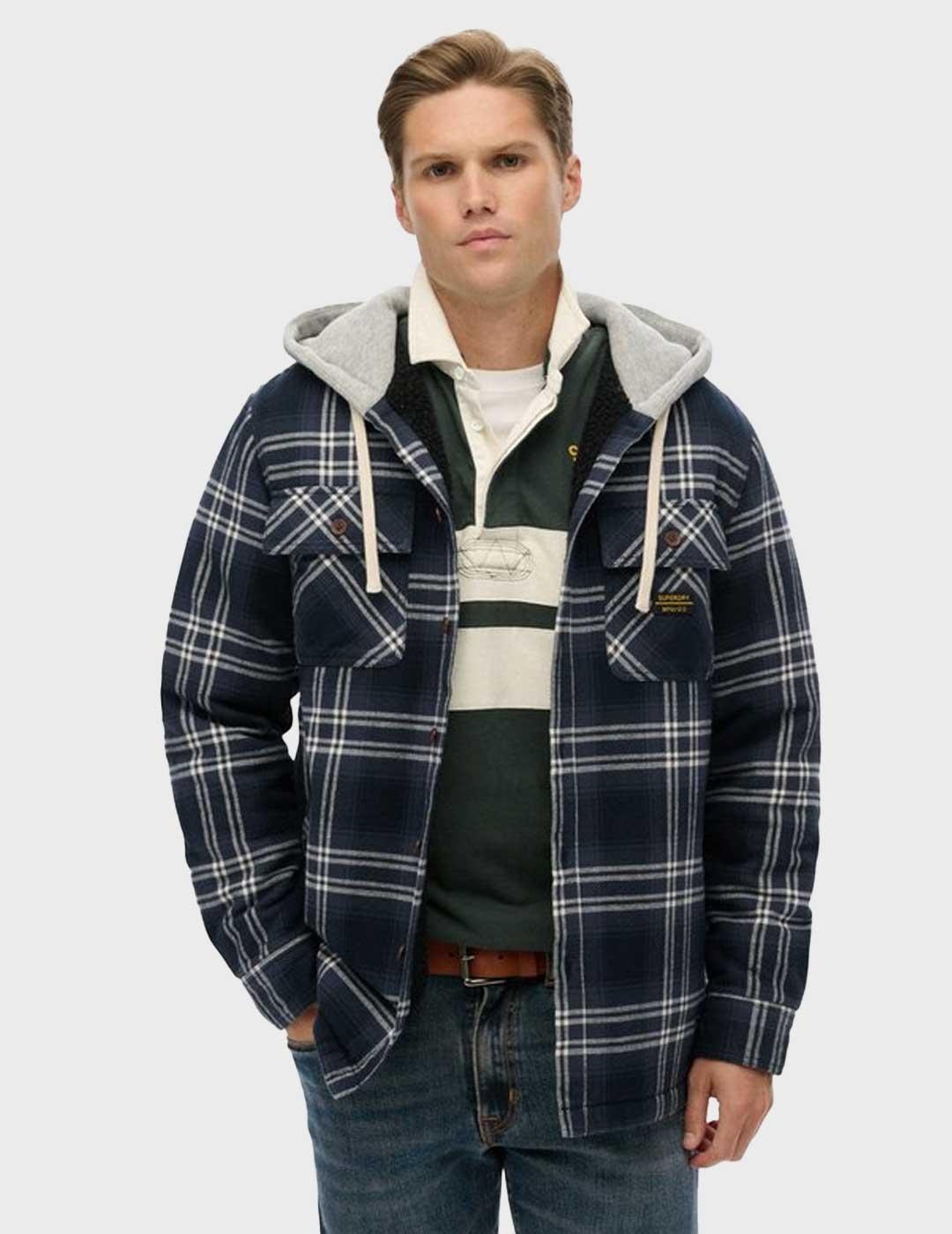 Superdry Surplus sobrecamisa azul marino para hombre