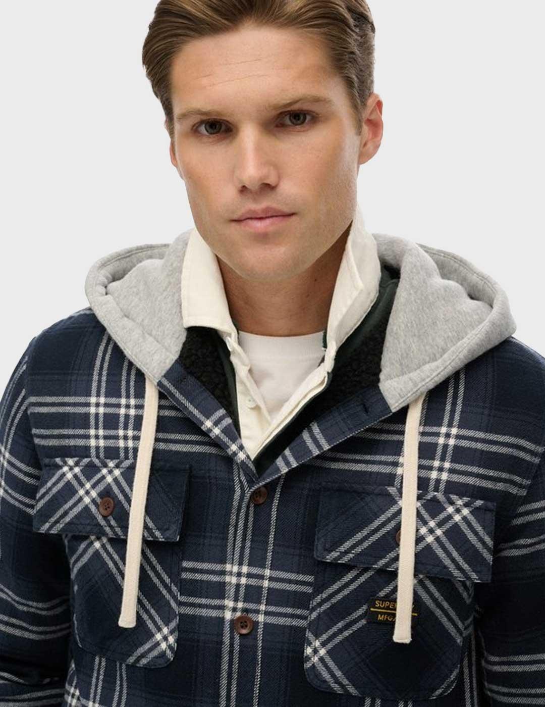 Superdry Surplus sobrecamisa azul marino para hombre