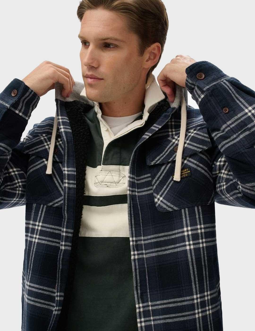 Superdry Surplus sobrecamisa azul marino para hombre