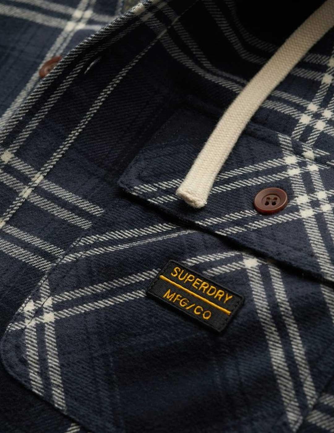 Superdry Surplus sobrecamisa azul marino para hombre