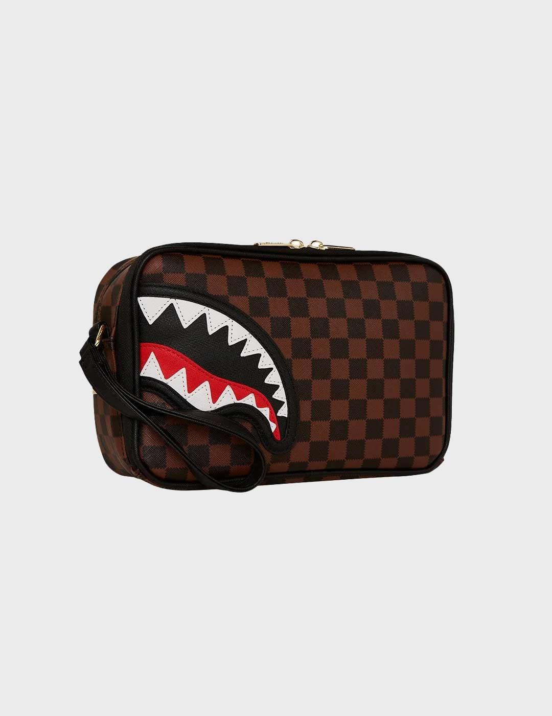 Sprayground Sawtooth Sharks neceser marrón hombre y mujer