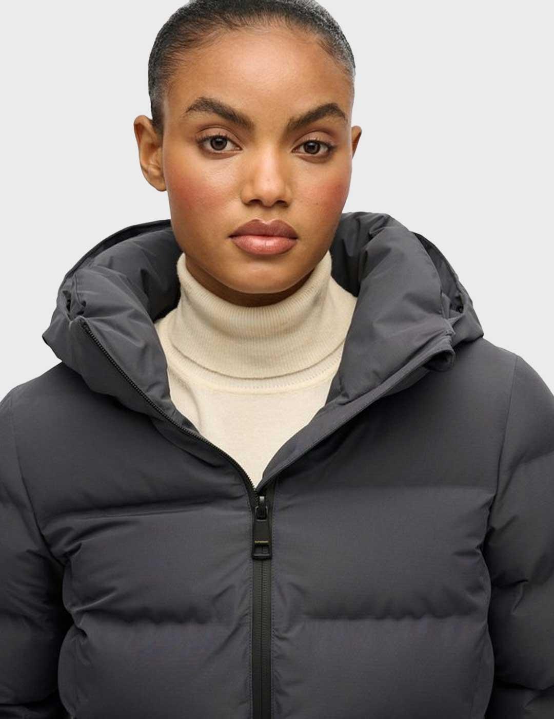 Superdry City Mid chaqueta gris acolchada para mujer