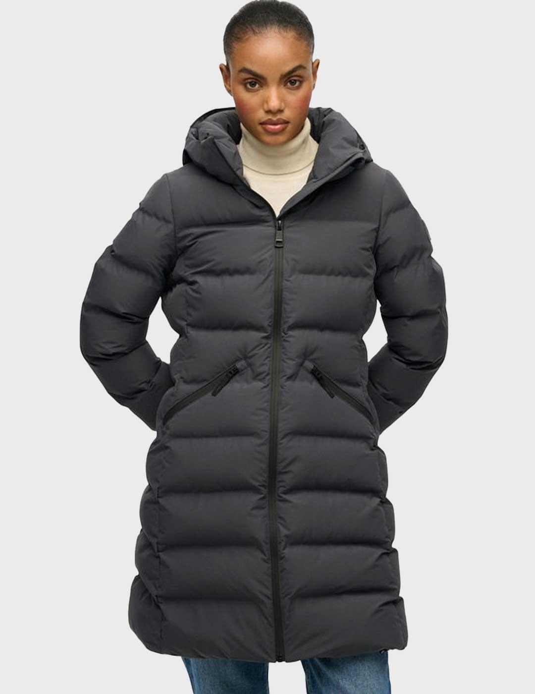 Superdry City Mid chaqueta gris acolchada para mujer