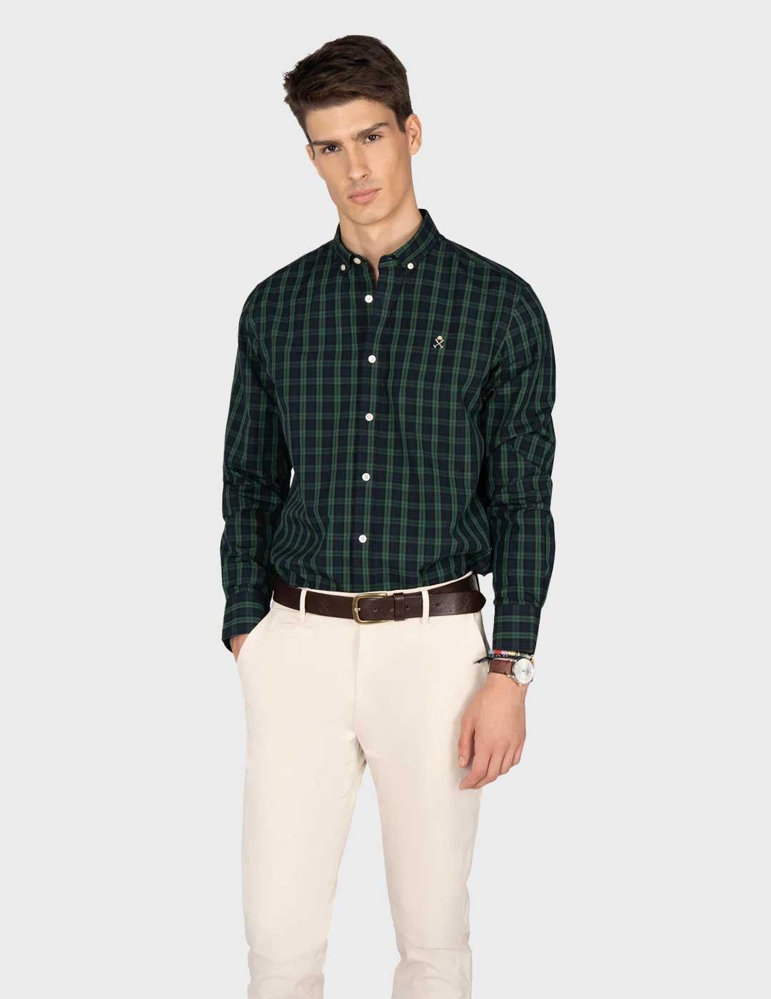 Harper & Neyer Cambrige camisa verde para hombre