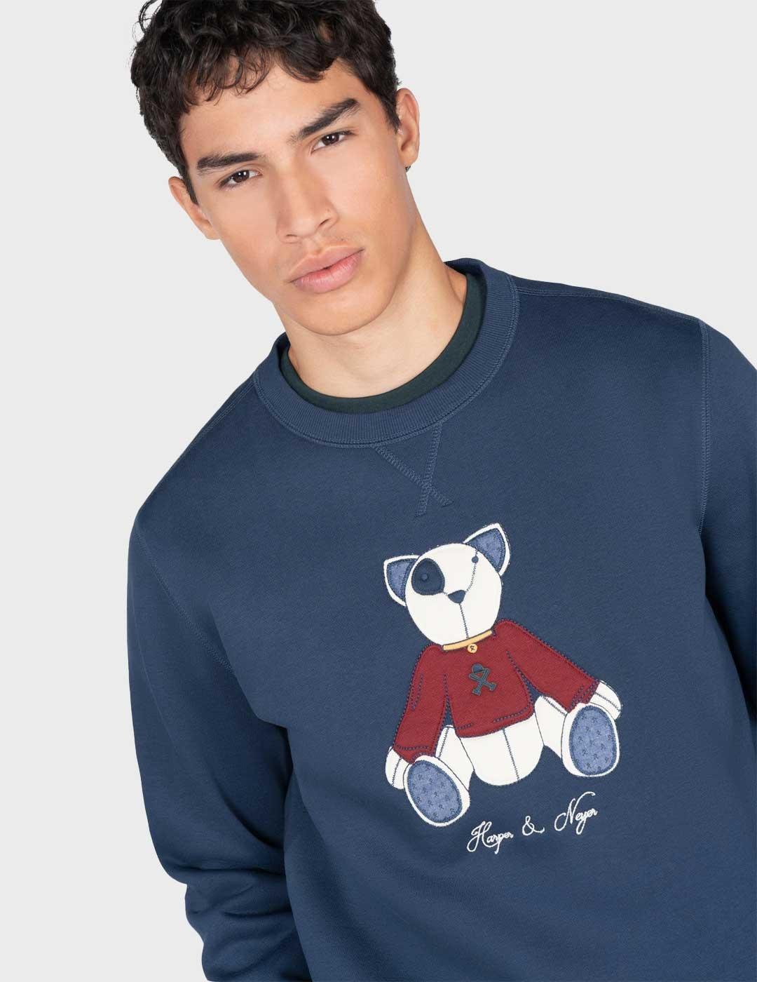 Harper & Neyer Teddy sudaderaazul marino para hombre
