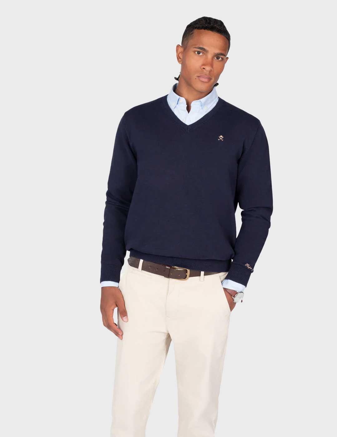 Harper & Neyer Icon V jersey azul marino para hombre