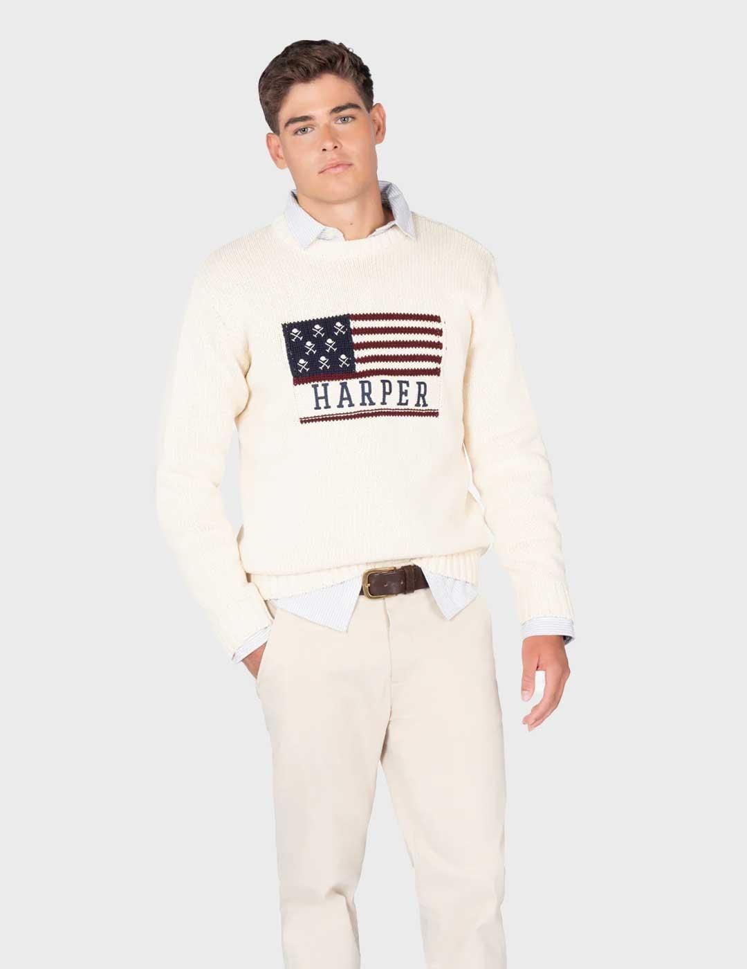 Harper & Neyer Usa jersey beige para hombre