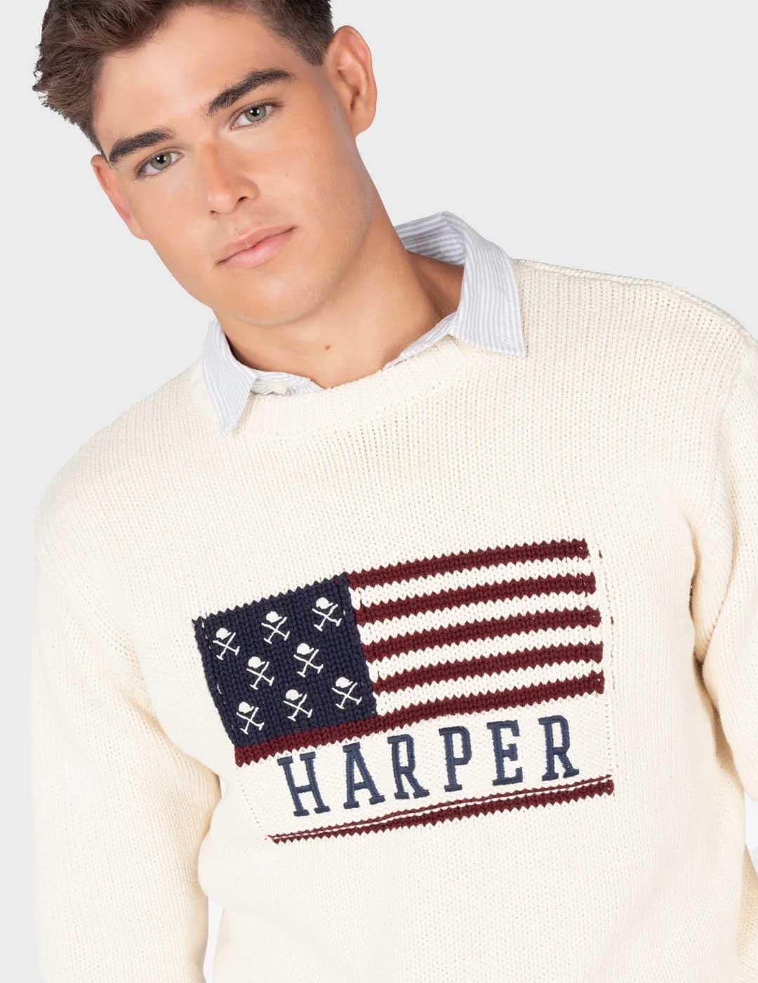 Harper & Neyer Usa jersey beige para hombre