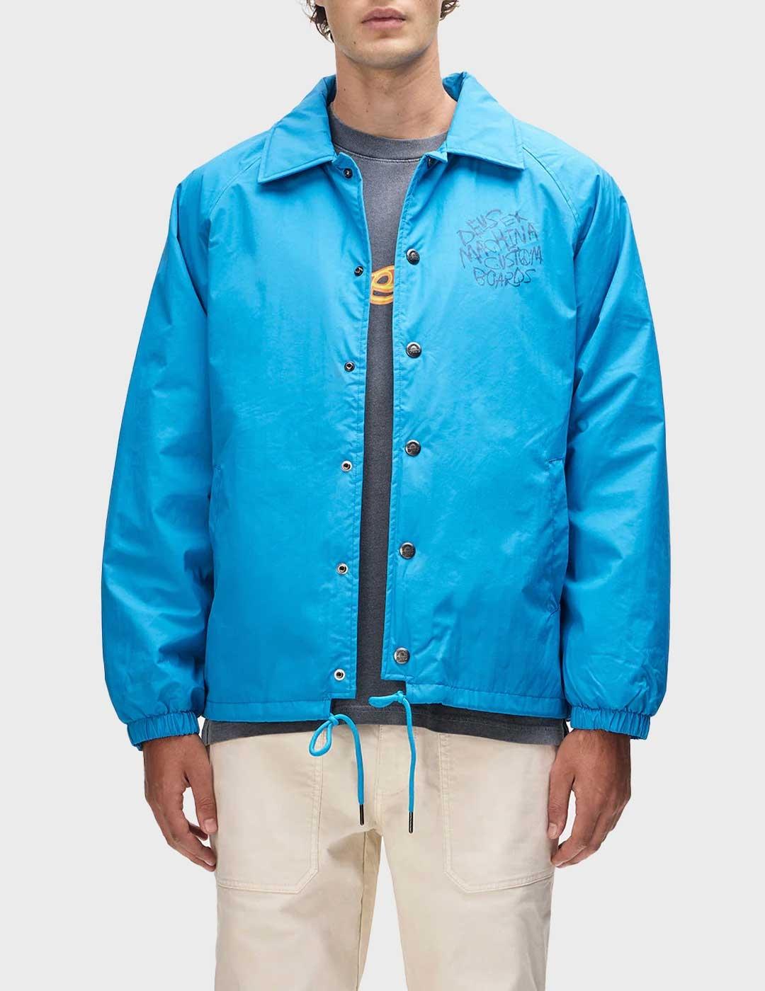 Deus Scrawler Coach chaqueta azul para hombre