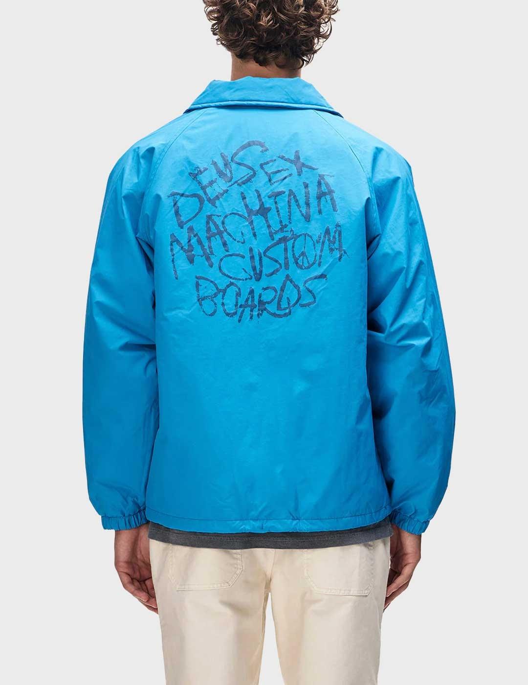 Deus Scrawler Coach chaqueta azul para hombre