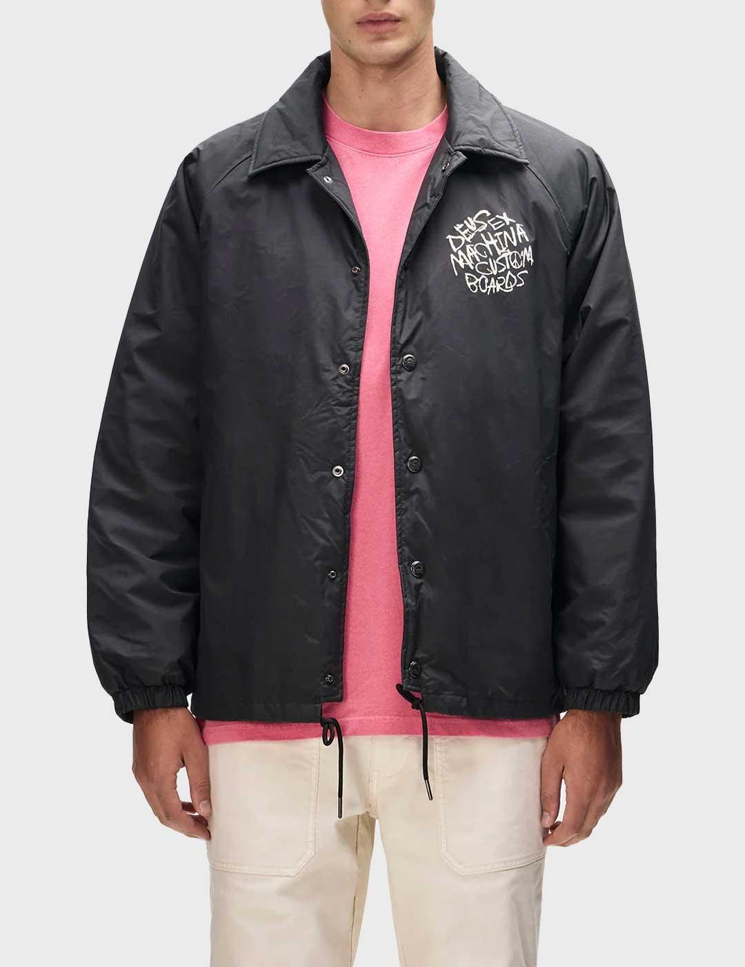 Deus Scrawler Coach chaqueta negra para hombre