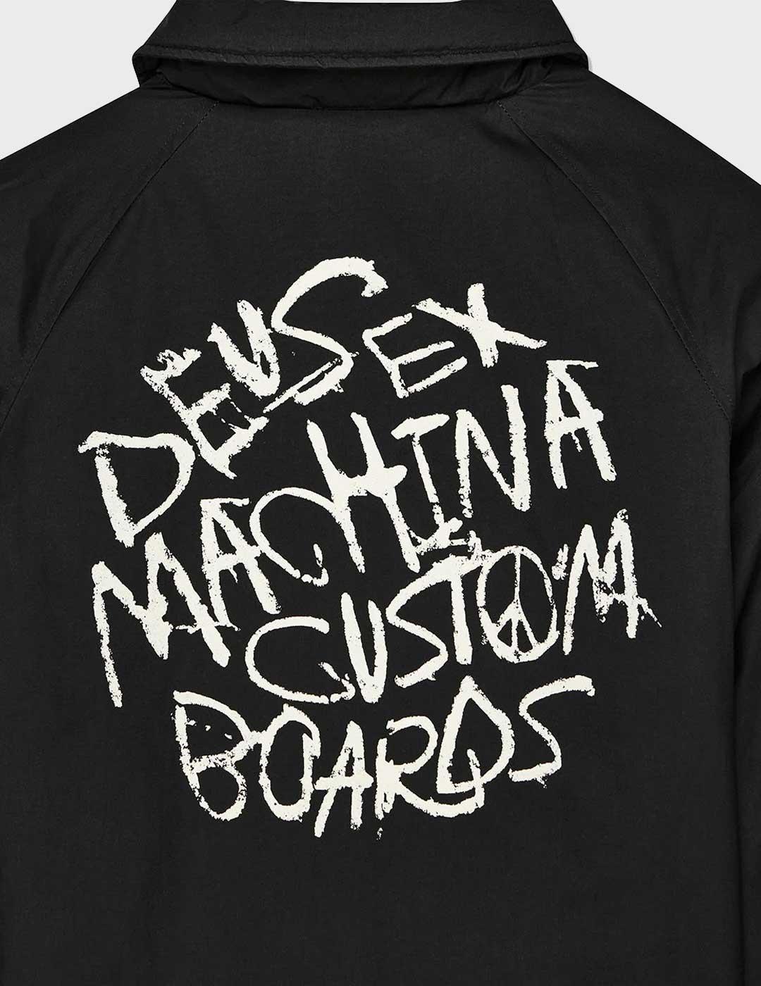 Deus Scrawler Coach chaqueta negra para hombre