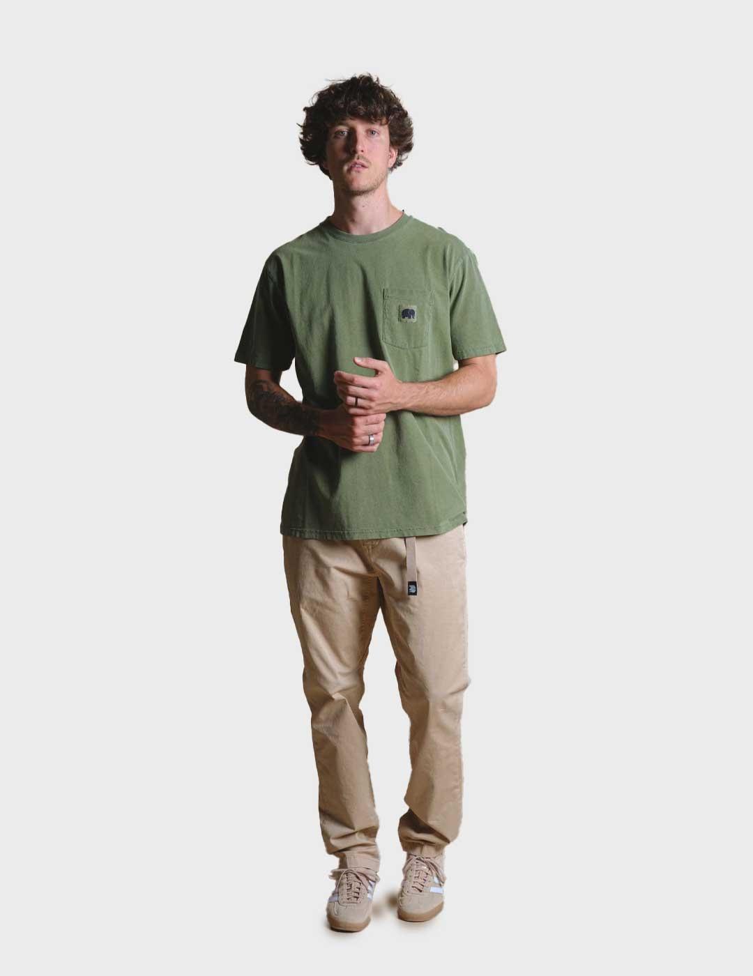 Trendsplant Garza Pigment camiseta verde para hombre