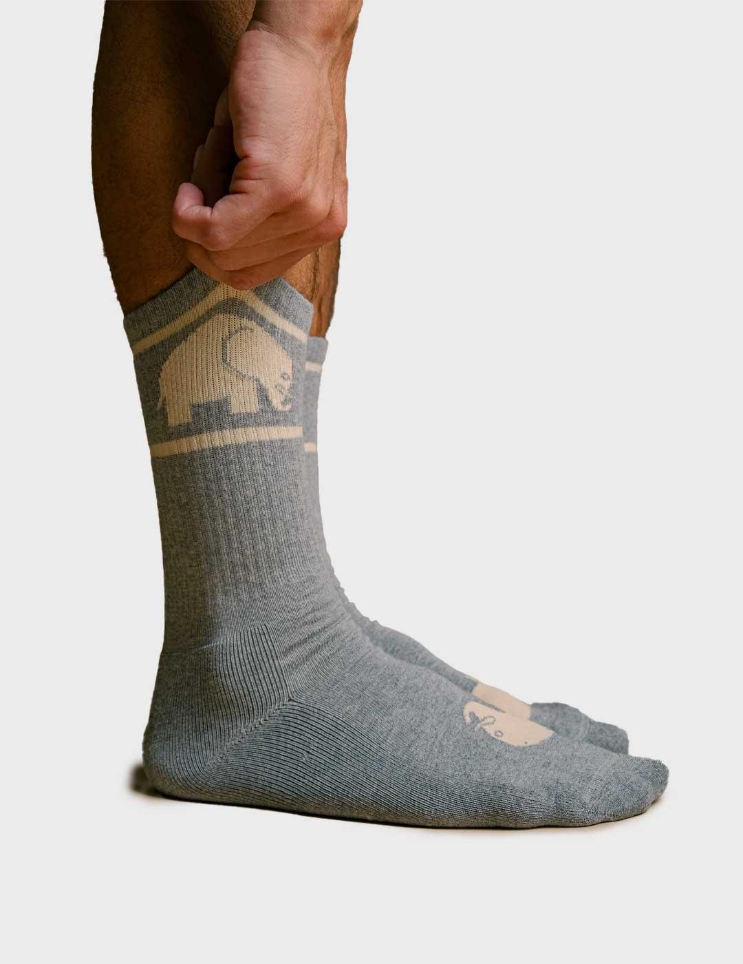 Trendsplant Athletic calcetin gris para hombre y mujer