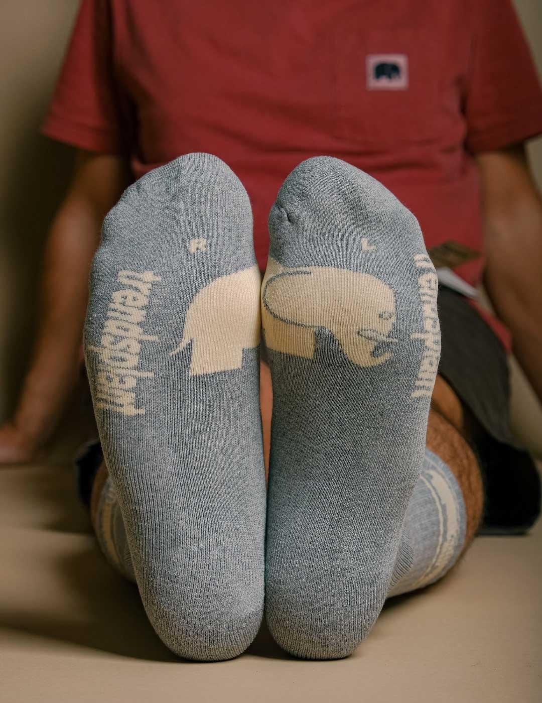 Trendsplant Athletic calcetin gris para hombre y mujer