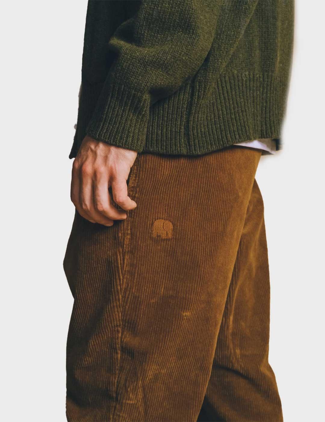 Trendsplant Corduroy pantalón marrón de pana para hombre